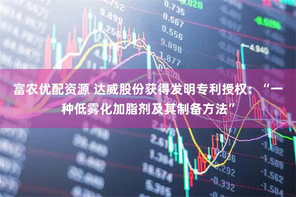 富农优配资源 达威股份获得发明专利授权：“一种低雾化加脂剂及其制备方法”