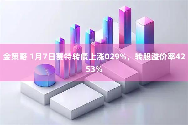 金策略 1月7日赛特转债上涨029%，转股溢价率4253%